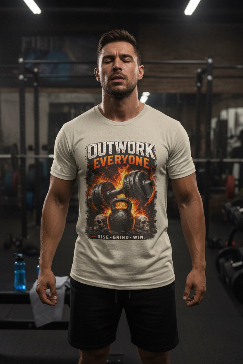 Rise Forge – Outwork Everyone 
Unisex Heavy Cotton Tee